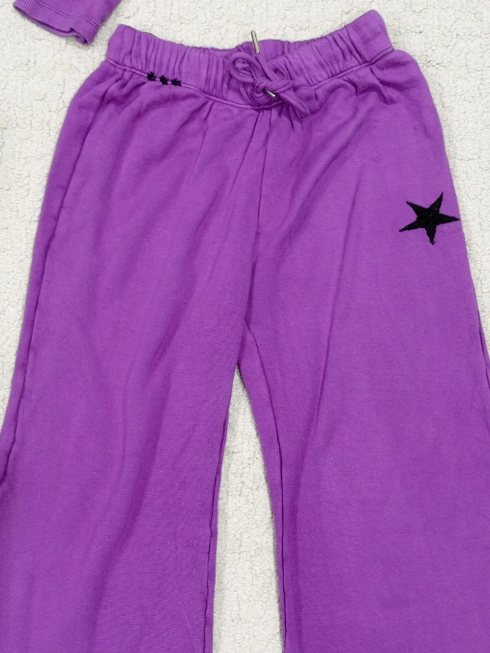 Kids Flowers By Zoe Cropped Top + Wide Leg Sweatpants Size 6X